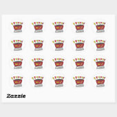 Sticker Rond Fondue (Feuille)