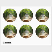 Sticker Rond Fontaine dans les jardins d'Almudaina - Palma de M (Feuille)