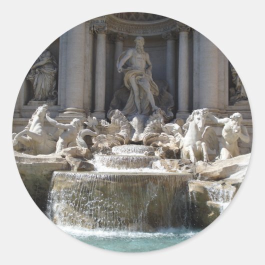 Sticker Rond Fontaine de Trevi (Devant)