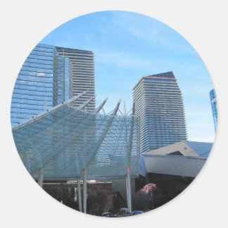 Sticker Rond Fontaine et architecture d'Aria à Las Vegas