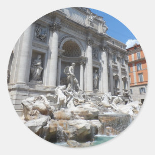 Sticker Rond Fontaine Rome de TREVI