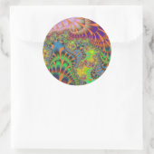 Sticker Rond Fonte arc-en-ciel orange (Sac)