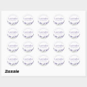 Sticker Rond Fonte de cire de soja de lavande (Feuille)