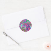 Sticker Rond Fonte rose et violette (Enveloppe)