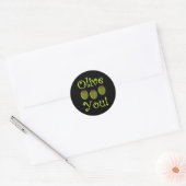 Sticker Rond Foody Olive You (Enveloppe)