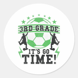 Sticker Rond Foot 3e année Retour à l'école Premier jour de tee