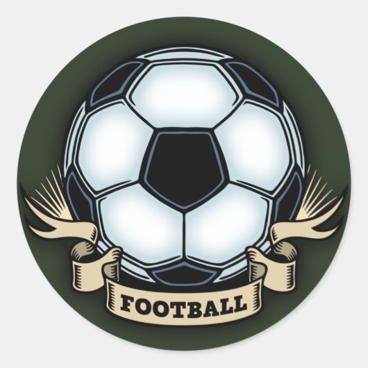 Sticker Rond Football (Devant)