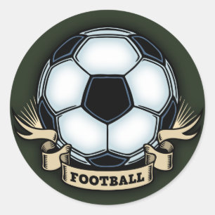 Sticker Rond Football