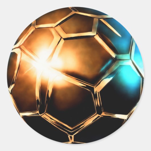 Sticker Rond Football 3D (Devant)