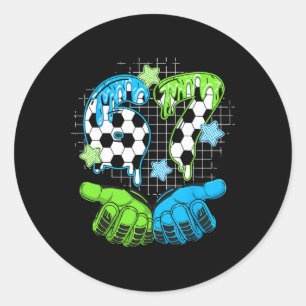 Sticker Rond Football 67 Six Seven Drôle Gen Alpha Meme Drip _1