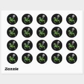Sticker Rond Football Alien (Feuille)