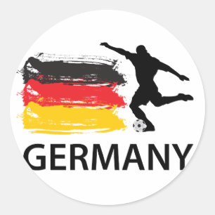 Sticker Rond Football Allemagne