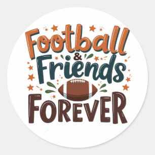 Sticker Rond Football amis pour toujours Imaginaire Football sa