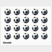 Sticker Rond Football - Balle de Football (Feuille)