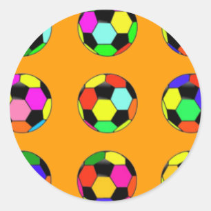 Sticker Rond football - ballons de football motif