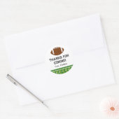 Sticker Rond Football Boy Anniversaire Merci (Enveloppe)