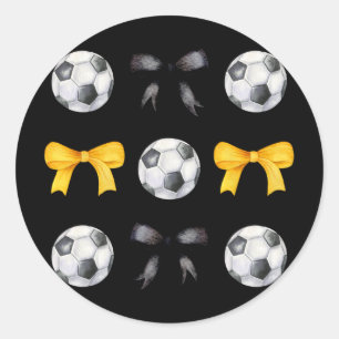 Sticker Rond Football Byll Et Arcs Pour Filles Femmes Joueuse D