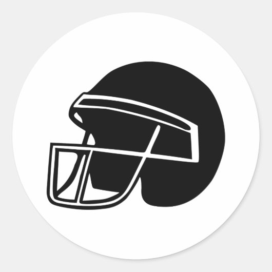 Sticker Rond Football - Casque (Devant)