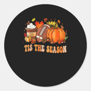 Sticker Rond Football citrouille Épice C'Est La Saison
