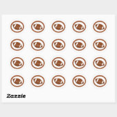 Sticker Rond Football Classique (Feuille)