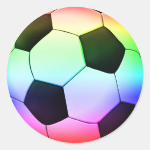 Sticker Rond Football coloré Football Sport