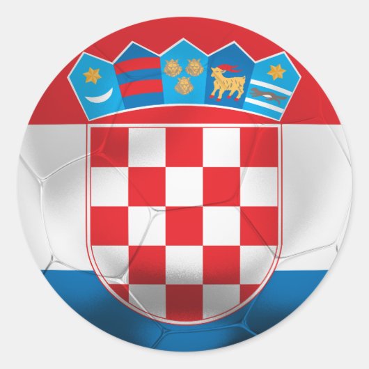 Sticker Rond Football Croatie (Devant)