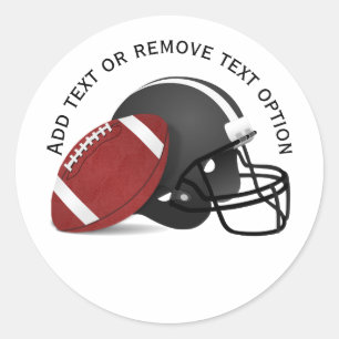 Sticker Rond Football et Casque de Football