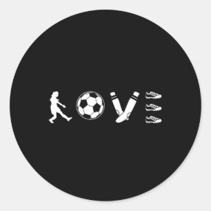 Sticker Rond Football Joueur Sport Fan Drôle Idée cadeau