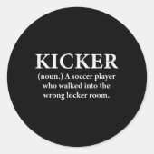 Sticker Rond Football Kicking Kicker Définition Football Kicker (Devant)