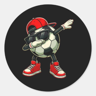 Sticker Rond Football Ll Dabbing Drôle Joueur Football