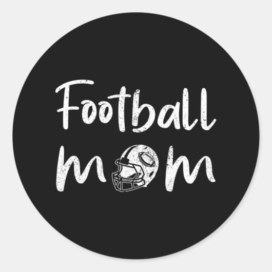 Sticker Rond Football Maman Football Joueuse Mère Femmes (Devant)