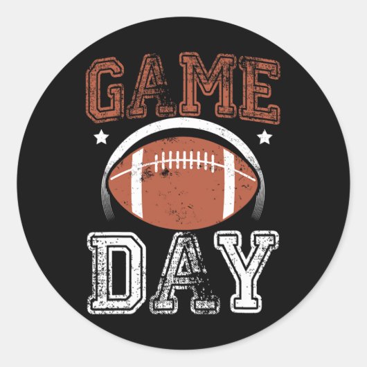 Sticker Rond Football Motivational Style saison Cadeaux garçons (Devant)