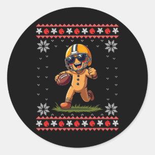 Sticker Rond Football Noël dégueu Hommes Enfants T-shirts Pain