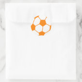 Sticker Rond Football orange et blanc (Sac)