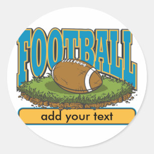 Sticker Rond Football personnalisé Ajouter du texte