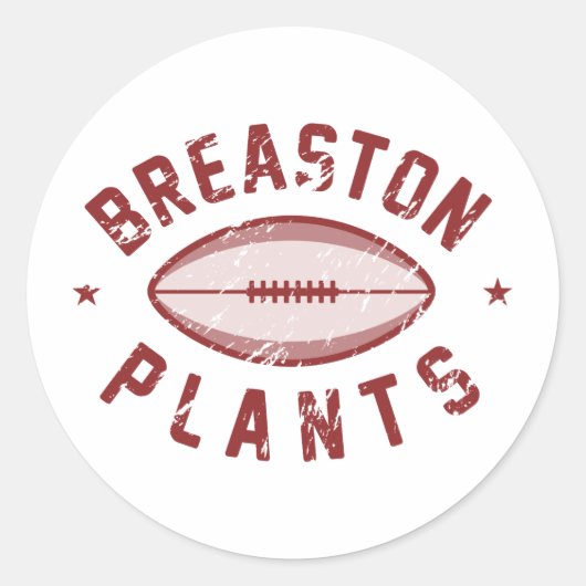 Sticker Rond Football Plante de Breaston (Devant)