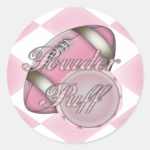 Sticker Rond Football pouf en poudre