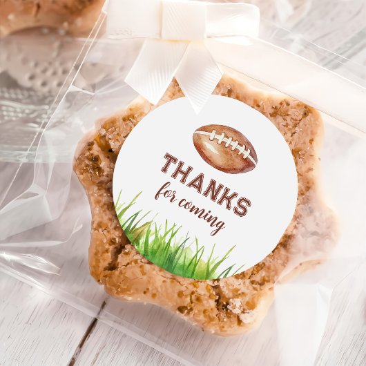 Sticker Rond Football première année bas 1er anniversaire fête