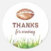 Sticker Rond Football première année bas 1er anniversaire fête (Devant)