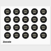 Sticker Rond Football Property Of Athletic Dept. Funny Design  (Feuille)