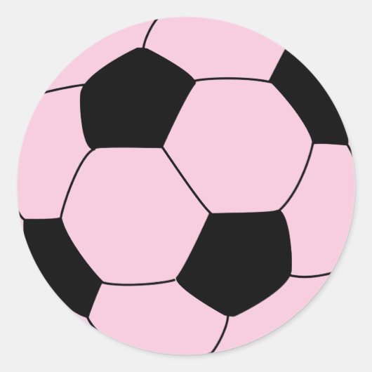 Sticker Rond Football rose (Devant)