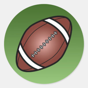Sticker Rond Football Rugby Ball