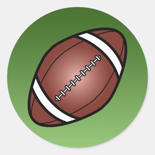 Sticker Rond Football Rugby Ball (Devant)