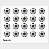 Sticker Rond Football Soccer Ball (Feuille)