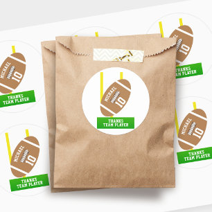 Sticker Rond Football Thème Sports Anniversaire Fête Merci