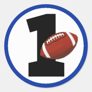 Sticker Rond Football Un premier anniversaire Baby Sports Party