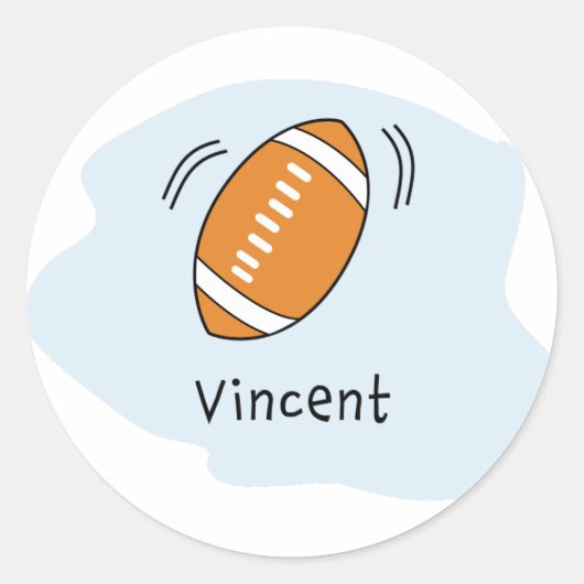 Sticker Rond Football - Vincent (Devant)