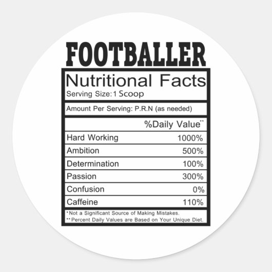 Sticker Rond Footballeur (Devant)