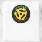 Sticker Rond FOR THE RECORD by Jeff Willis Art (Sac)
