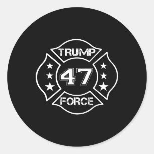 Sticker Rond Force 47 Ultra Maga Plus Que Jamais Ne Céder